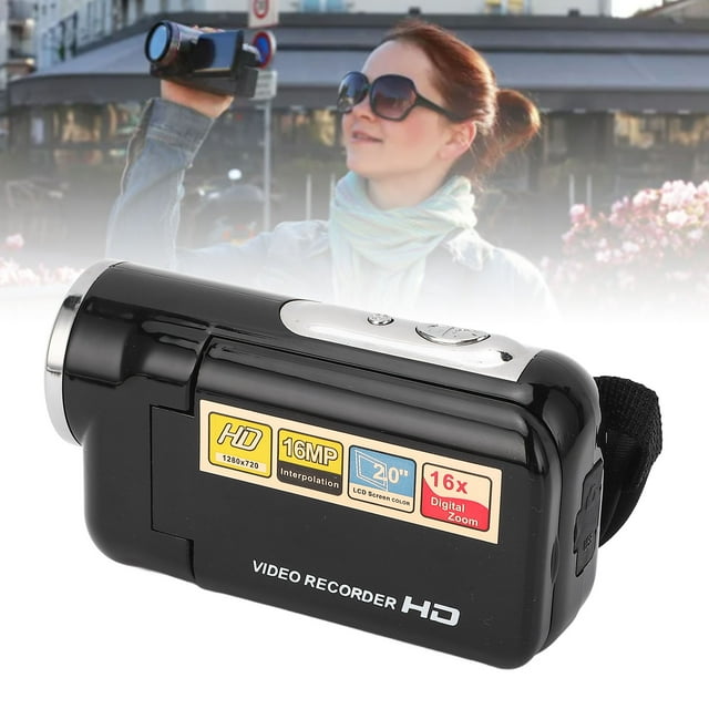 Videocámara Con Cámara de Vídeo, Videocámara Hd 1080p de 16 MP, Cámara de Vídeo Con Zoom Digital Digital 16x para YouTube, Contalla de Rotació de 2 Pulgadas, Grabadore de