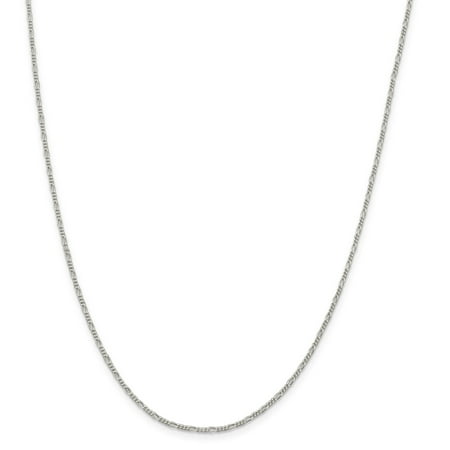 1.5mm Sterling Silver, Solid Figaro Chain