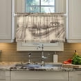 thumbnail image 4 of Retro Farmhouse Half Window Tier Curtains 36 Inch Blackout Thermal Insulating Kitchen Linen Tier Curtains for Kitchen, Bathroom, Cafe Home Decor, 4 of 7