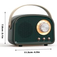 thumbnail image 5 of Retro Bluetooth Speaker,Wireless Vintage Speaker,Outdoors Wireless Portable Bluetooth Speaker - Dark green, 5 of 6
