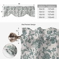 thumbnail image 3 of Tie Up Valance Farmhouse Valances for Windows Teal Blue Green Vintage Flower Leaf Plant Balloon Shade Valance Window Treatment Short Curtain Valances for Living Room Kitchen Bedroom Bathroom 42"x18", 3 of 8