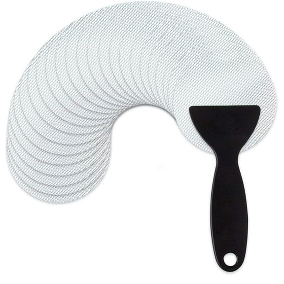 Non Slip Bathtub Stickers, 24 PCS Shower Stickers for Safety Bathroom Tubs, Bathtub Non Slip Stickers and Adhesive Decals Scraper for Bath Tub, Shower Floor, Stairs, Ladders(Round Shape, Clear)