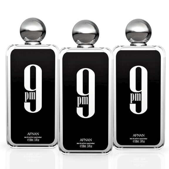 9pm EDP Spray 100ML (3.4OZ) By Afnan | Unlock your charm with this perfume for men. (Pack of 3)