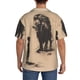 thumbnail image 3 of Balery Child And Lion Sketch Camisa Casual de Manga Corta con Botones para Hombre, Texturizada, Estilo Cubano, para Playa, Verano-Small, 3 of 5