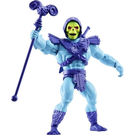 Masters of the Universe Origins Skeletor Action Figure with Accessory & Mini Comic Book, 5.5-inch
