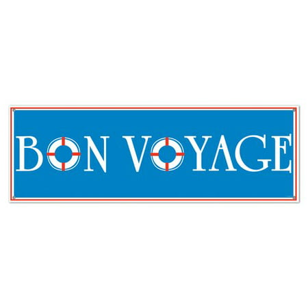 UPC 034689577508 product image for The Beistle Company Bon Voyage Sign Banner Wall D cor | upcitemdb.com