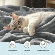 U by Bedsure Fleece Throw Blanket for Couch Grey, 260GSM Lightweight Plush Fuzzy Cozy Soft Blankets and Throws for Sofa, 49x59 inches