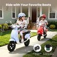 thumbnail image 3 of Track Seven 24V Ride-on Moped Scooter, Kids Electric Motorcycle for Boys Girls Ages 8-12, 250W Brushless Motor, 10 Mph Max Speed, Twist Throttle, 12" Pneumatic Tires, Bluetooth, LED Light, Blue, 3 of 10