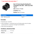 thumbnail image 2 of Rear To Frame Sway Bar Bushing Kit - Compatible with 2005 - 2006 Acura RSX Type-S, 2 of 2