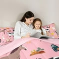 thumbnail image 4 of jejeloiu Cute Milk Cow Bedding Comforter Set 7 Pieces,Kawaii Animal Pig Full Bedding Set,Rustic Farmhouse Cabin Fitted Sheet Flat Sheet,Microfiber Bedroom Decor Reversible, 4 of 8