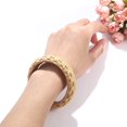 thumbnail image 2 of Brazalete de ratán para mujer, brazalete tejido trenzado de mimbre ligero hecho a mano, brazalete grueso llamativo Ormromra WMZY-491, 2 of 6