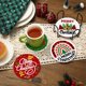 thumbnail image 5 of Posavasos navideños con forma de diamante Perthlin, 8 unidades, con soporte, 5 of 6