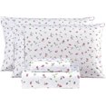 thumbnail image 1 of Floral Queen Sheets Soft Breathable Microfiber Vintage Printed Bed Sheet Set Deep Pocket Fitted Sheet Included Flower Pattern, 1 of 7