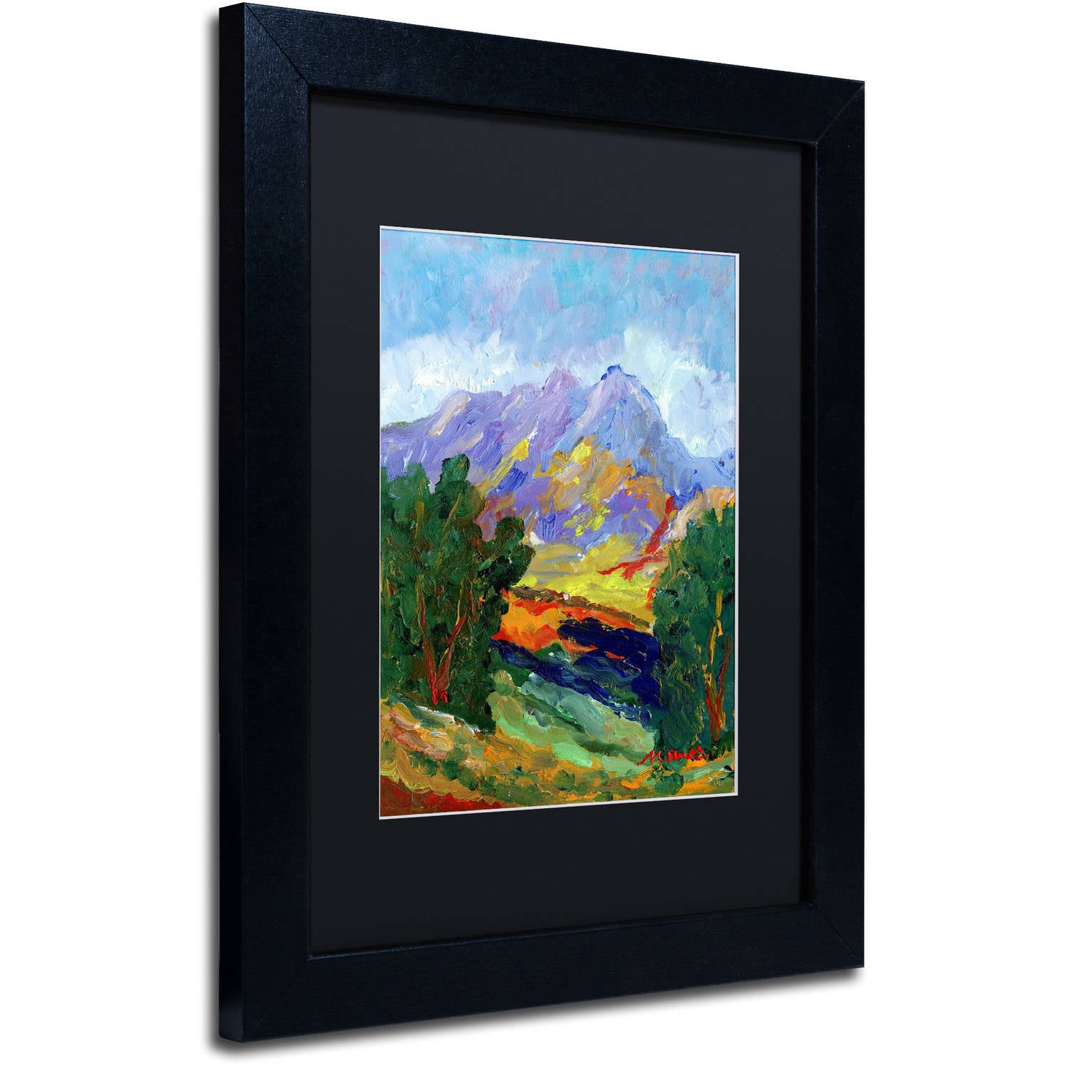 Trademark Fine Art "Autumn Amber California North" Canvas Art by Manor Shadian Black Matte, Black Frame