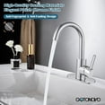 thumbnail image 3 of gotonovo Polish Chrome Single Handle Bathroom Sink Faucet, Wet Bar Pre-Kitchen Farmhouse RV Small Vanity Faucet with 360°Rotation Spout with Deck Plate, Supply Hoses and Drain Stopper, 3 of 8