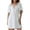 White, variant on Women Summer Deep V Neck Elegant Bow Tie Mini Dress White XL