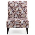 thumbnail image 3 of Hodedah Fall Inspired Armless Accent Chair Dark Wooden Legs, 3 of 4