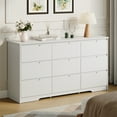 thumbnail image 6 of YouTrend 9 White Drawer Dresser W/ Hidden Handles,Modern Adult Wood Dresser for Bedroom, Living Room, Hallway, 6 of 8