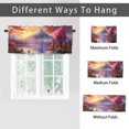 thumbnail image 6 of Japanese Style Kitchen Valance Curtain Rod Pocket Cherry Blossom Lake Boat Sunset Scenery Window Treatment Valance Curtains for Bathroom 54 by 18 in, 1 Panel, 6 of 6