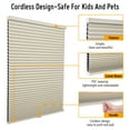 thumbnail image 6 of Keego Cellular Shades Cordless Honeycomb Shades for Windows Pull Down Light Filtering Cellular Blinds 9/16" Single Cell Thermal Insulated Blinds for Home Office(Beige,70"W x48"H), 6 of 7