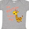 thumbnail image 4 of Inktastic My Meemaw Loves Me Cute Giraffe Boys or Girls Baby Bodysuit, 4 of 5
