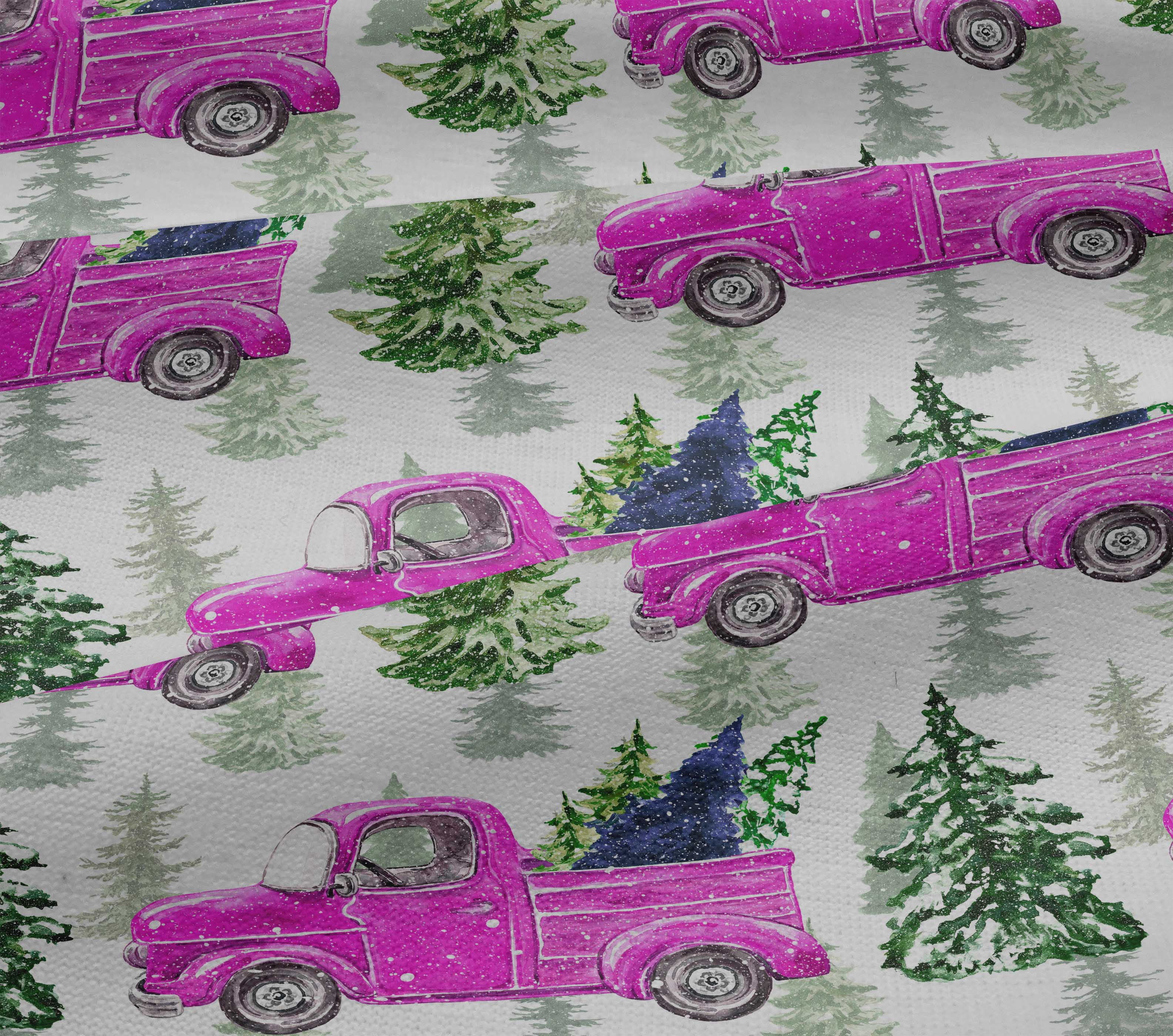 oneOone Viscose Jersey Fuschia Pink Fabric Merry Christmas Sewing Fabric By The Yard Printed Diy Clothing Sewing Supplies 60 Inch Wide
