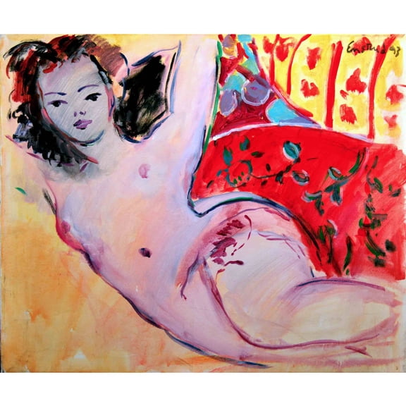 Marmont Hill "Reclining Figure" by Wayne Ensrud Painting Print on Wrapped Canvas