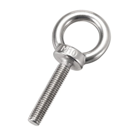 10pcs M3x9mm 304 Stainless Steel Lifting Eye Bolts – 14mm OD, 7mm ID, 23mm Total Height