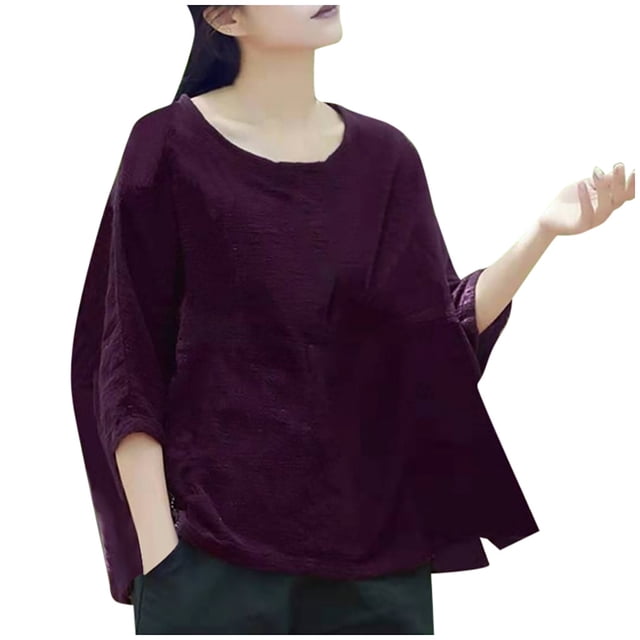 Mode Femmes T-Shirt Décontracté Manches Courtes Col Rond Grande Taille