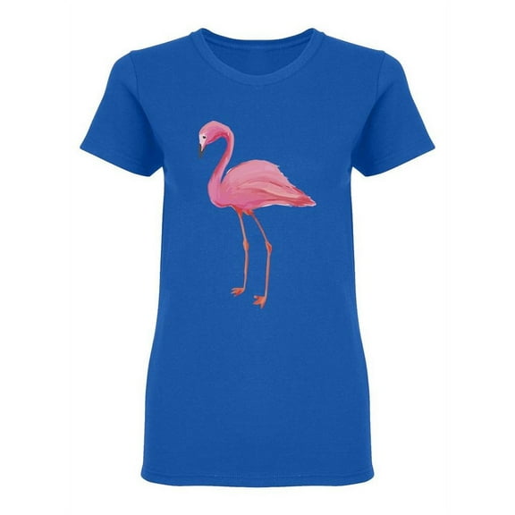 Flamingo In Real Touch Shaped T-Shirt Women -Image by Shutterstock, Female Large