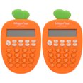 thumbnail image 1 of 2 Pcs Calculatrices Électroniques en Forme de Carotte Calculatrices Portables 12 Chiffres pour Étudiants, 1 of 7
