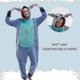 thumbnail image 2 of Snug Fit Unisex Adult Onesie Pajamas, Flannel Cosplay Animal One Piece Halloween Costume Sleepwear Homewear.V7, 2 of 5