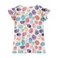 thumbnail image 6 of MKOSPLRT Toddler Girls' Easter Bunny Ruffle Hem Top Flutter Sleeve Crewneck Graphic Tees Soft Cotton Shirt for First Easter 12 Years, 6 of 7