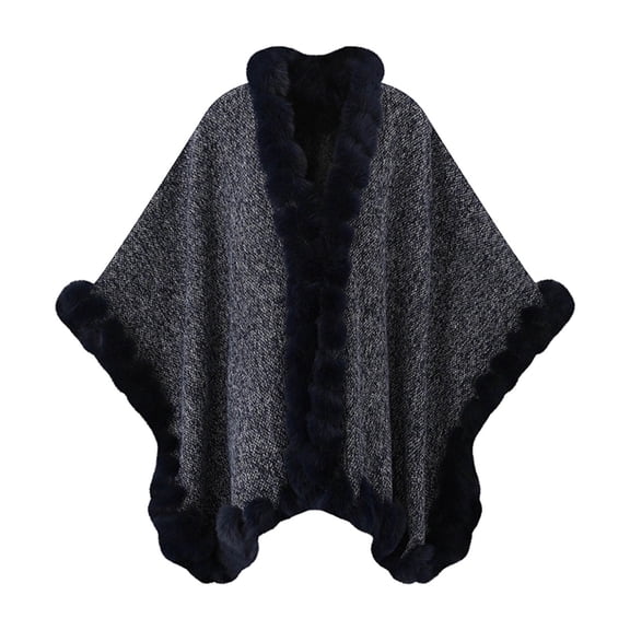 Ponchos for Women Shawls and Wraps Evening Dresses Elegant Faux Fur Party Collar Cloak Cape