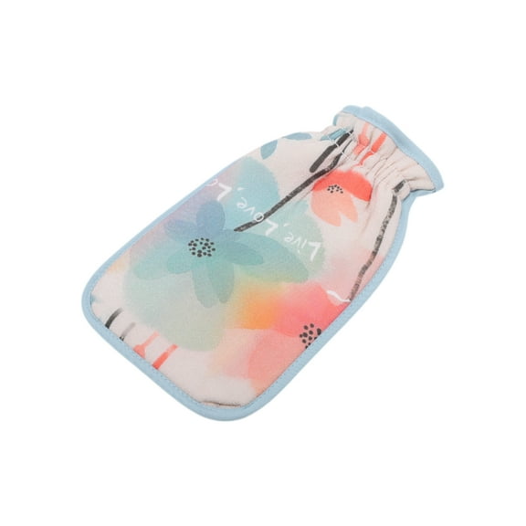 Unique Bargains Double-sided Gloves Bath Towel for bathroom 5.51"x9.45" Colorful 1 Pc Flowers