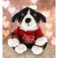 thumbnail image 4 of DolliBu I LOVE YOU Plush Bernese Dog - Cute Stuffed Animal with Red Shirt For Valentine, Anniversary, Romantic Date, Boyfriend, or Girlfriend Gift - 7 Inches, 4 of 6