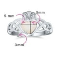 thumbnail image 4 of Bling Jewelry Womens Celtic Irish Friendship Silver Ring Created Opal Claddagh, 4 of 5