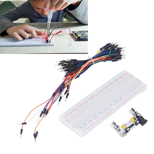 Kit De Placa De Pruebas, Salida De 3,3 V, 5 V CC, 830 Puntos De Conexión, Kit De Placa De Pruebas, Enchufe USB Hembra Multiusos De 12 V Con Fuente De Alimentación Para Programar