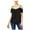 Black - black, variant on Ultra Flirt Womens Crotchet Knit Blouse, White, Juniors, X-Small