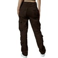 thumbnail image 4 of Matchstick Women's Loose Casual Cargo Pants with 8 Pockets, 4 of 8