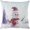 Snowman with Red Hat, variant on Violet Linen Christmas Snowed Man, Polyester, Super soft feel faux suede fabric, digital print, Santa Claus with Snowman Design, 18 Inch by 18 Inch, Decorative Accent Throw Pillow