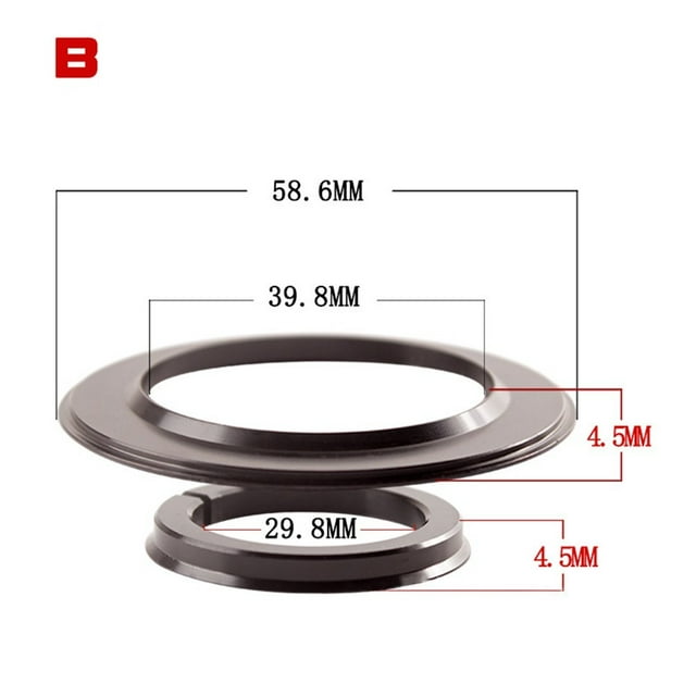 Bicycle Tapered Fork Headtube Reducer Headset Adapter Bike Headset Base Ring