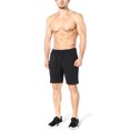 thumbnail image 4 of BROKIG Mens Gym Workout Shorts,Hidden Zip Cotton Running Athletic Shorts For Men with Pockets (Large,Black), 4 of 7