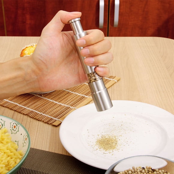 GARVALON Peppermills Pepper Grinder Manual Glass Adjustable 1Pcs For Home Cooks