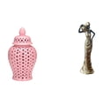 thumbnail image 1 of Jarrón De Jengibre De Porcelana Con Tapa Y Escultura De Dama Tribal Africana, Figura Decorativa Para Arreglos Florales, Fiesta, Escritorio, Armario, Dormitorio, Regalo De Inauguración De La, 1 of 8