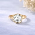 thumbnail image 3 of Rosec Jewels Lab Created Diamond Engagement Ring for Women (5 Ct, E-VS1 Quality) - IGI Certified Big Diamond Ring, 18K Yellow Gold, US 6.50, 3 of 8