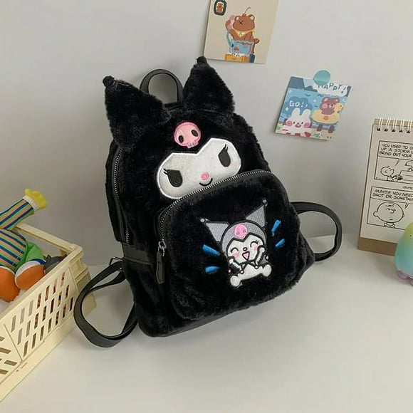 Sanrio Kawaii Hello Kitty Plush Cinnamon Roll Backpack My Melody Bag Kuromi Plush Toy Cute Girl Backpack Christmas Gift
