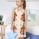 thumbnail image 4 of Fotbe Frog Sitting On Mushroom Vestido de Dormir para Niñas de 3 a 10 Años, Mangas Cortas, Estilo Princesa, Pijama Camisón con Mangas Voladas-Large, 4 of 6