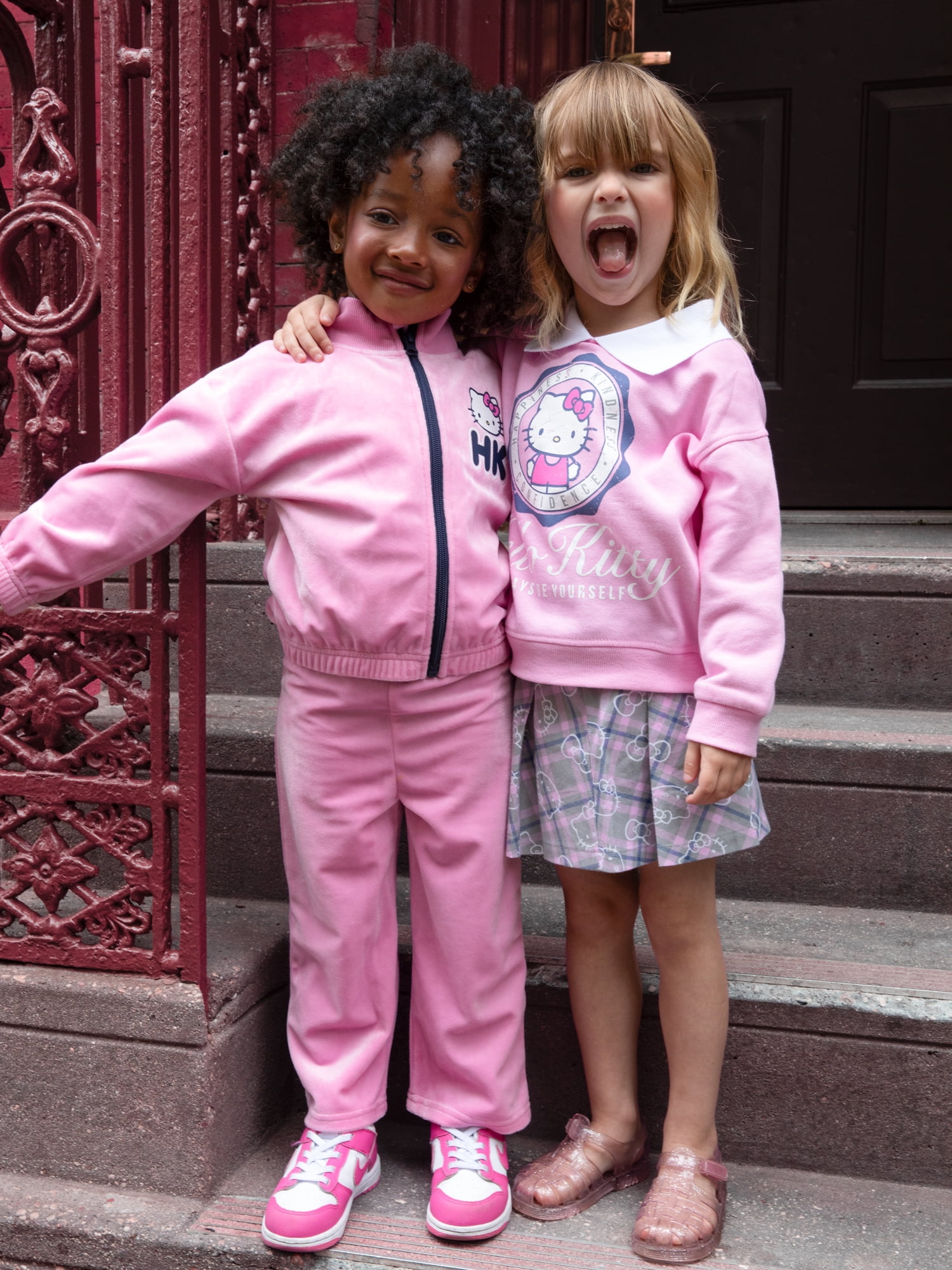 Hello Kitty Toddler Girls Varsity Sweatshirt and Pleated Skirt Set, 2-Piece, Sizes 12M-5T