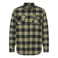 thumbnail image 1 of Independent Trading Co. Flannel Shirt, Olive/ Black - 3XL, 1 of 1